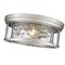 Z-Lite Clarion 3 Light Flush Mount, Brushed Nickel & Inner Clear Water & Outer Clear 493F3-BN - alternate 3